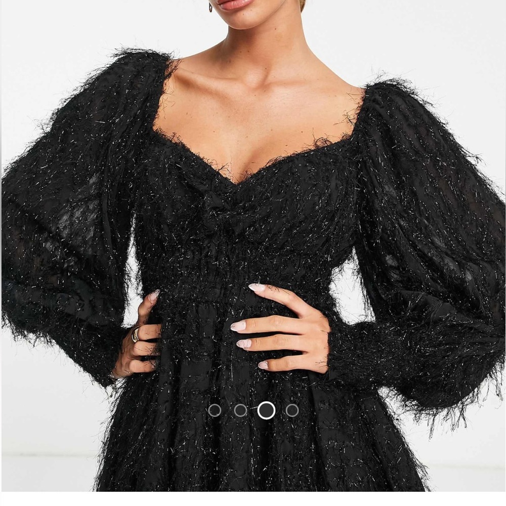 ASOS Fluffy Mini Dress - Picture 2 of 4